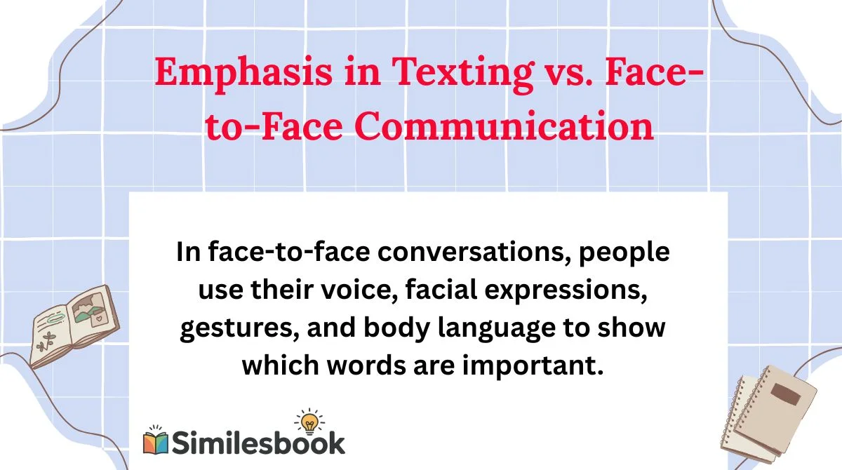 Emphasis in Texting vs. Face-to-Face Communication