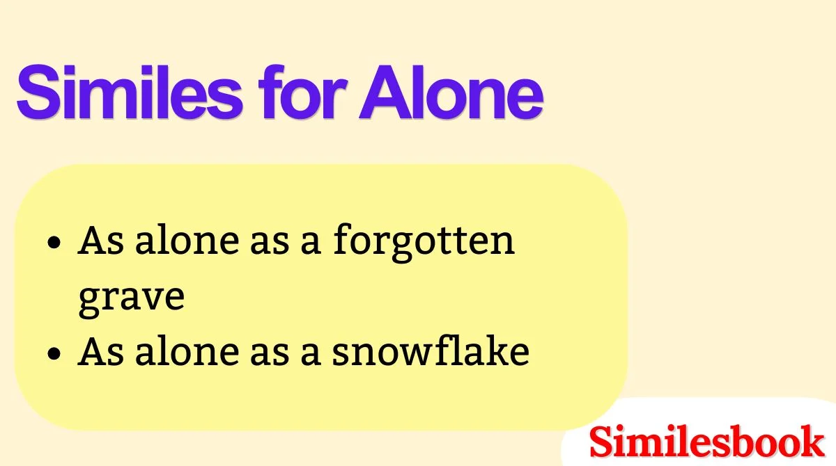Similes for Alone