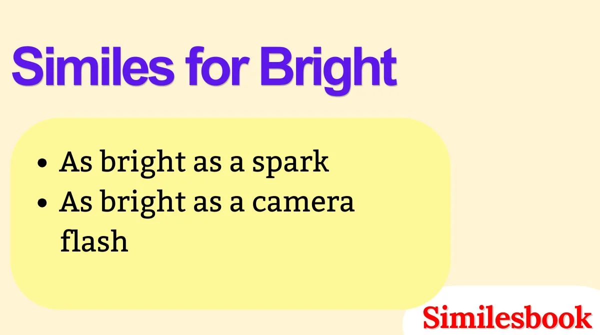 Similes for Bright