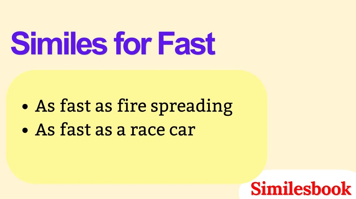 Similes for Fast
