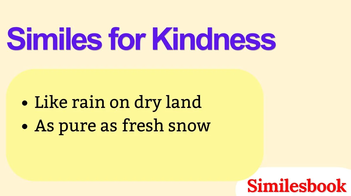 Similes for Kindness