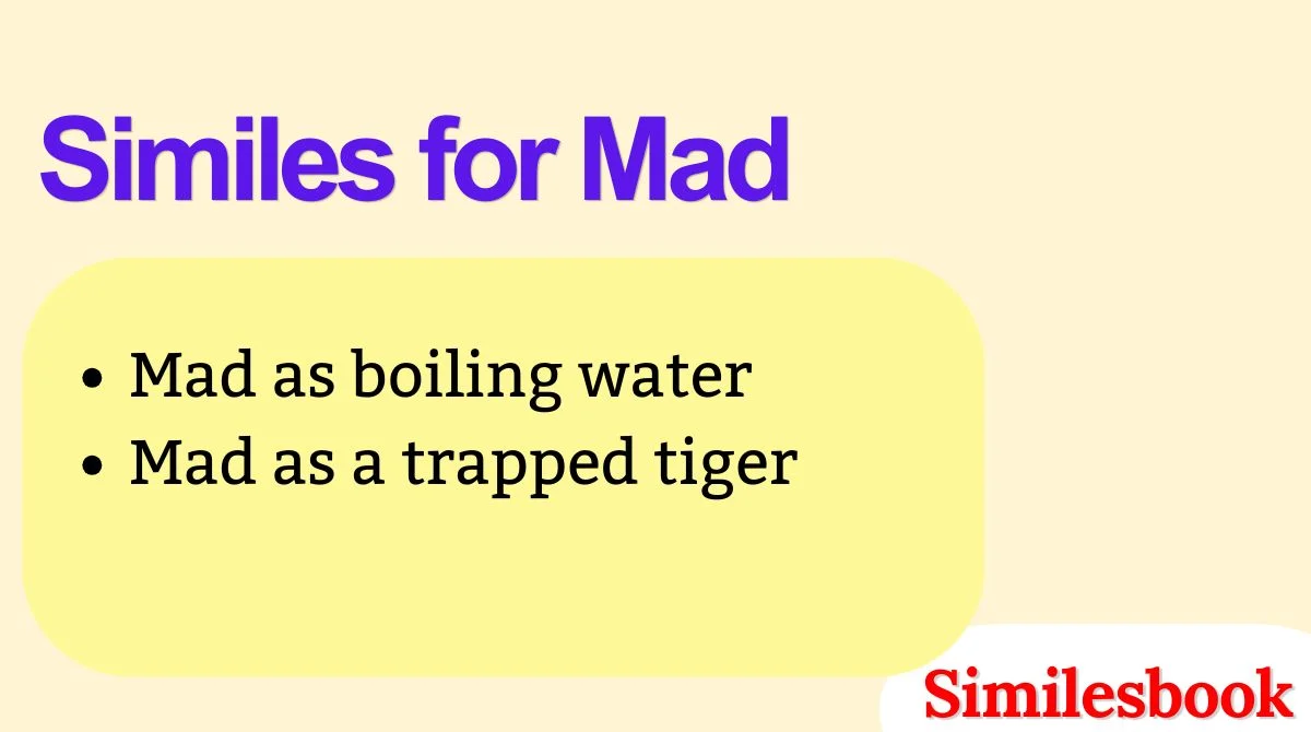 Similes for Mad