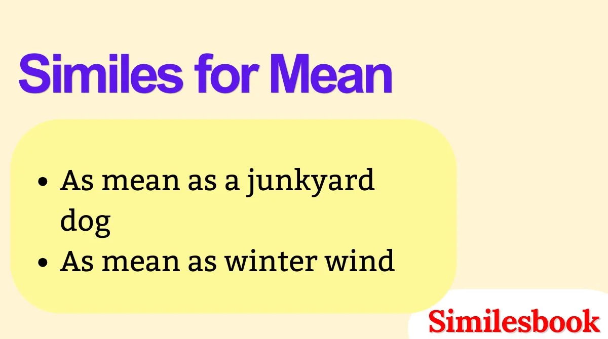 Similes for Mean