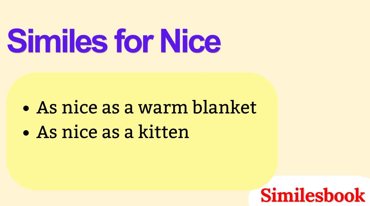 Similes for Nice