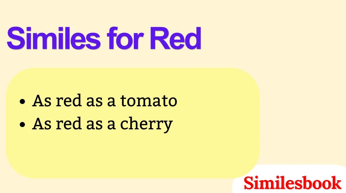 Similes for Red