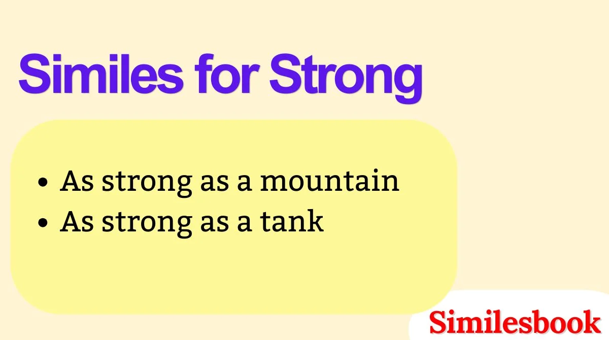 Similes for Strong