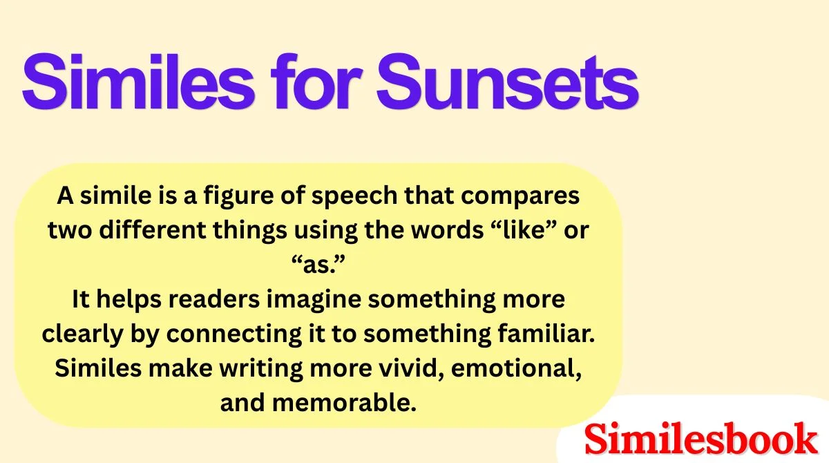 Similes for Sunsets