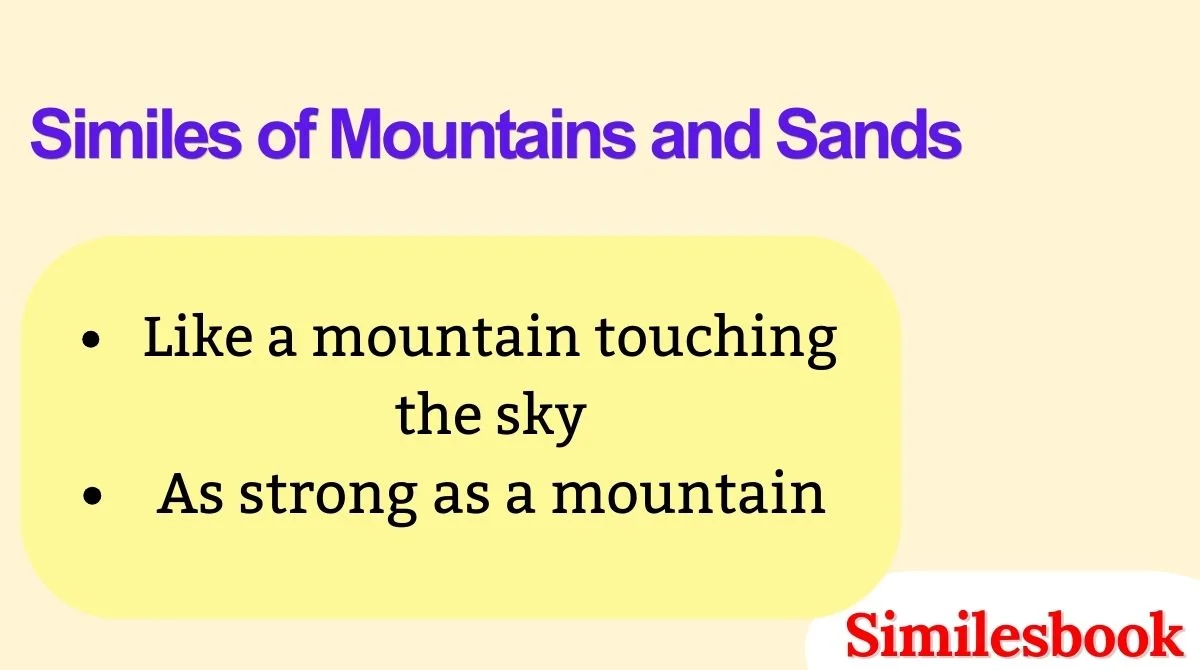 Similes of Mountains and Sands