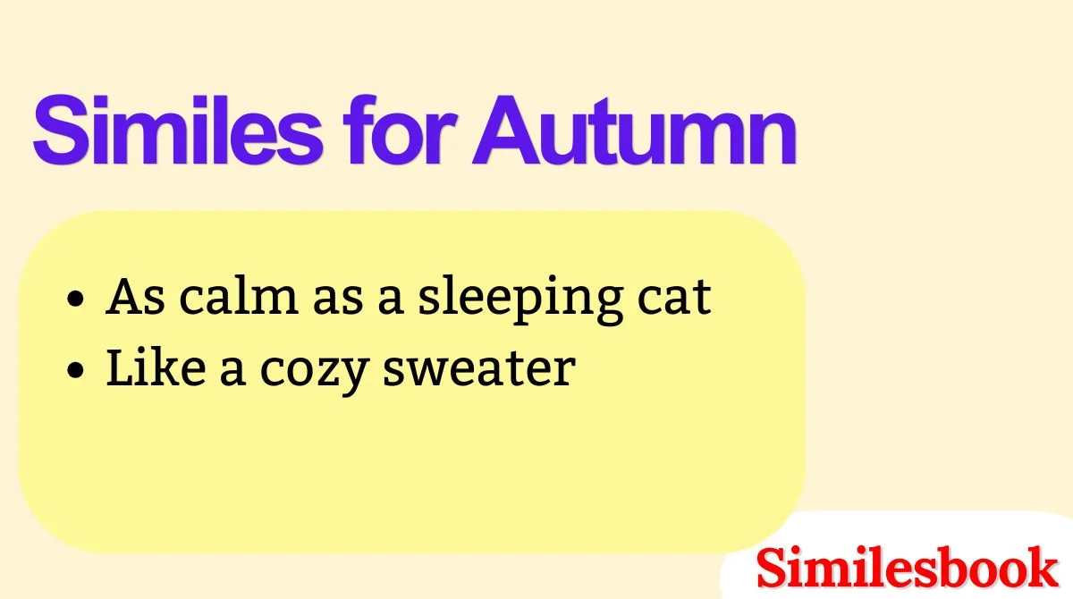 Similes for Autumn