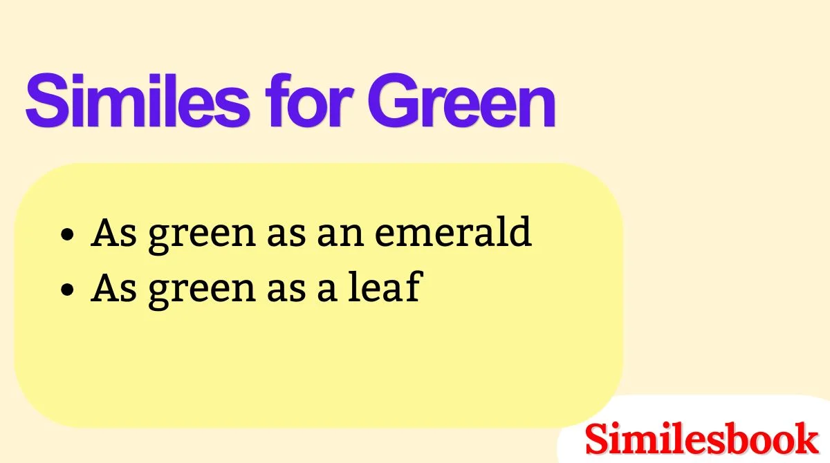 Similes for Green