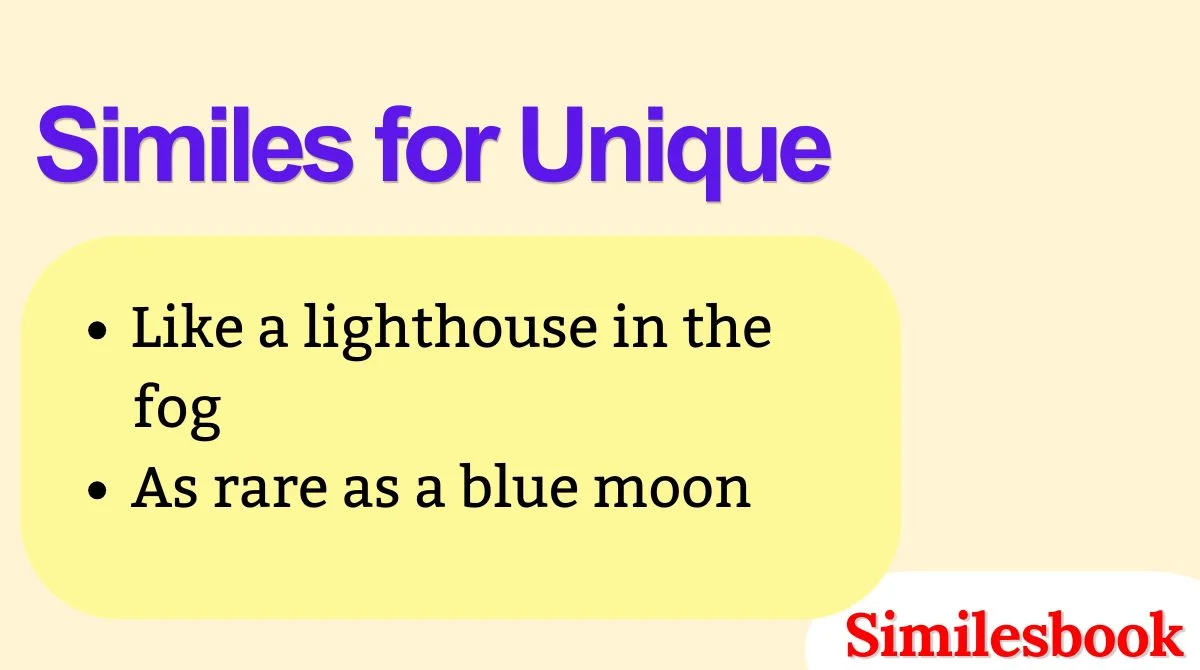 Similes for Unique