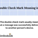 Double Check Mark Meaning in Text