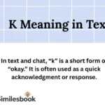 K Meaning in Text